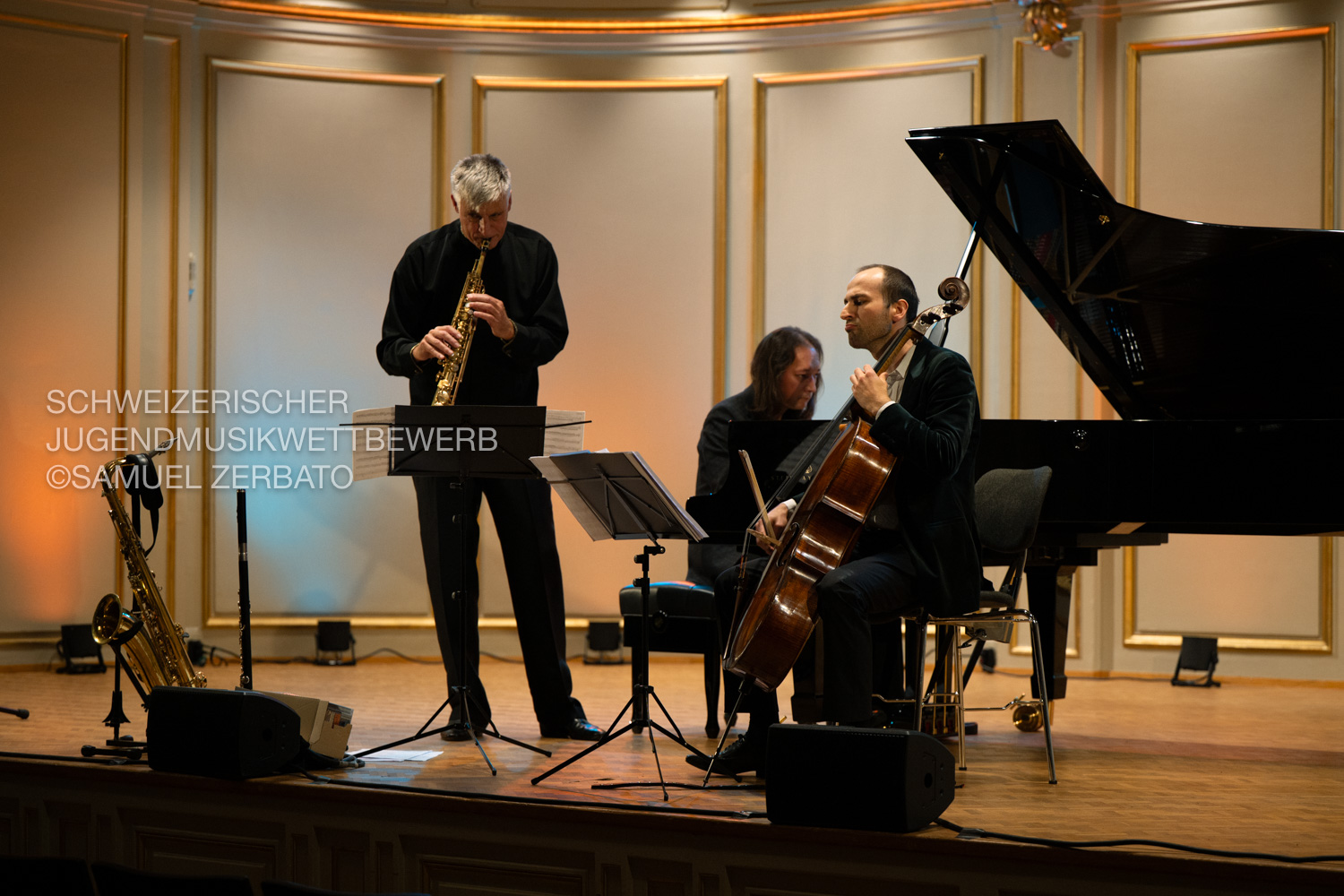 A contemporary trio at the anniversary concert.