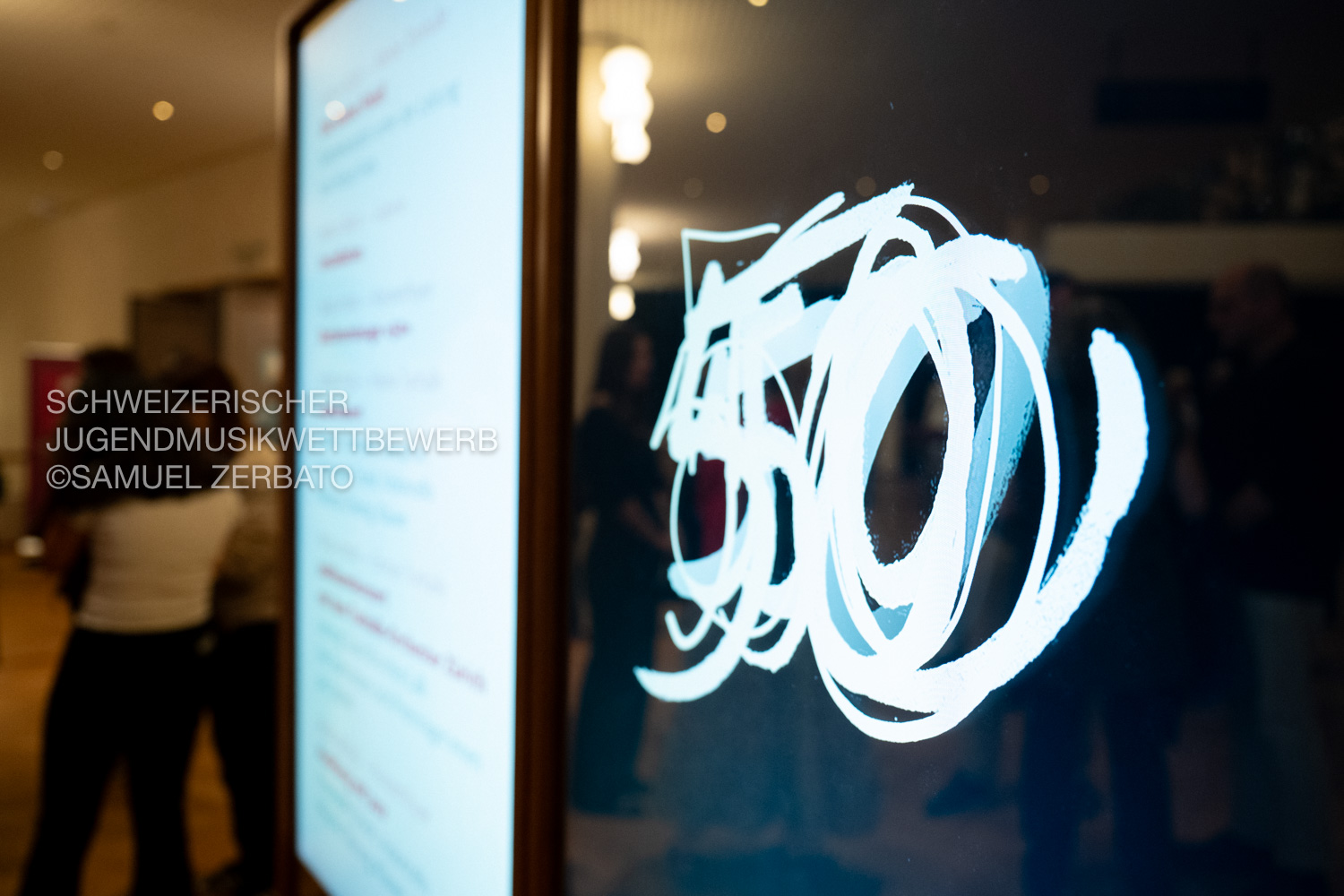 A sound and light installation at the anniversary.